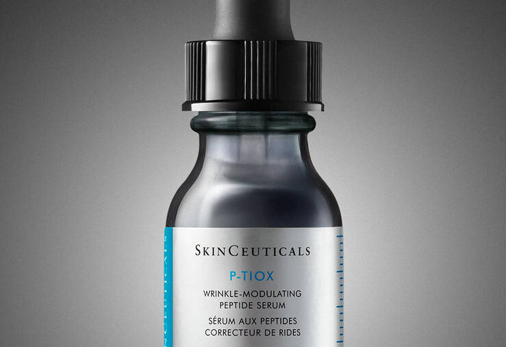 SkinCeuticals Hautpflegeprodukte fur die tagliche Anwendung: C E Ferulic Serum, P-TIOX Serum und Ultra Facial Defense SPF 50 Sonnenschutz.