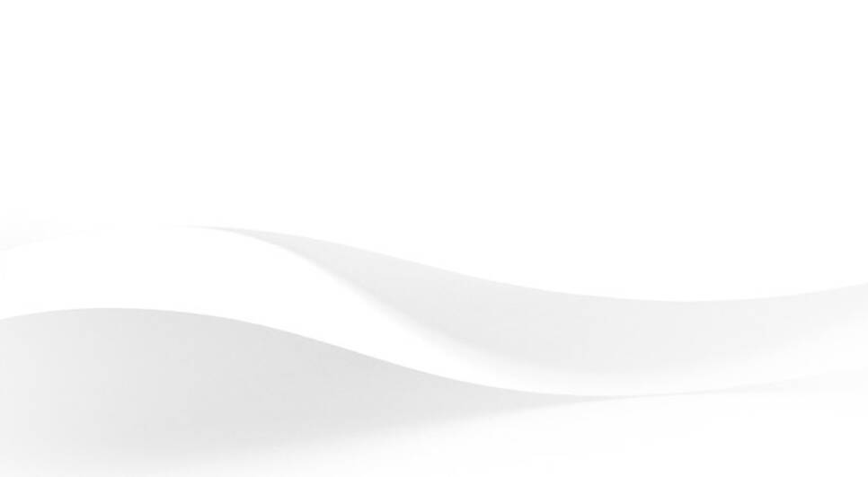 A smooth, wavy white line against a plain white background, creating a sense of softness and minimalism.