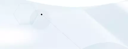 Ein abstrahiertes, helles Bild mit geometrischen Formen, darunter ein Sechseck und ein schwarzer Punkt, vor einer sanften, weißen Hintergrundtextur.
