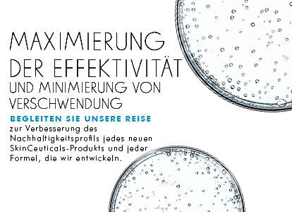 Text promoting a message about maximizing effectiveness and minimizing waste, accompanied by images of bubbles in circular shapes.