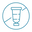 An outline of a tube, possibly representing toothpaste or cosmetic products, within a circular design.